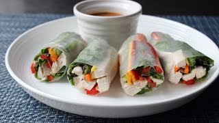 Spring Rolls  How to Make Fresh Spring Rolls  Rice Paper Wraps [upl. by Eiloj936]