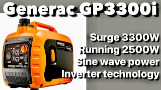 Generac GP3300i Power Rush Quiet Inverter Generator Review [upl. by Uhile]