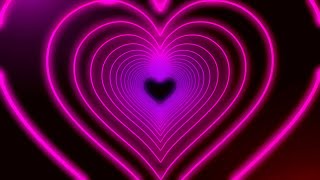 Neon Lights Heart Motion Background  Neon Light Heart Tunnel Free VJ Loops  4K VJ Loops 2020 [upl. by Aihsi743]