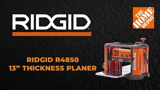 RIDGID R4850 13” Thickness Planer with 3 Blade Cutterhead [upl. by Labanna]