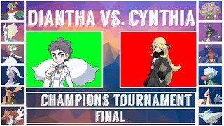 Final Cynthia vs Diantha Pokémon SunMoon  Champions TournamentFinal [upl. by Attennyl19]