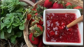 FRESH STRAWBERRY COMPOTE Half Half Recipe😋 3 ingredients [upl. by Miza]