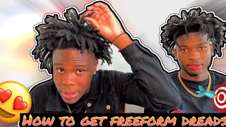 HOW TO FREEFORM DREAD DREAD AFRO TUTORIAL Thot Boy Haircut 😍 [upl. by Adekam182]