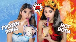 Eating Only HOT vs COLD Food Challenge [upl. by Faubert81]