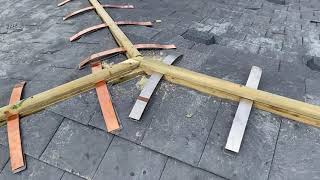 How To Install Lead Hips And Ridge To A Slate Roof Part 1 [upl. by Florine]