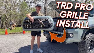 2022 Tacoma TRD Pro Grille Install [upl. by Harri]