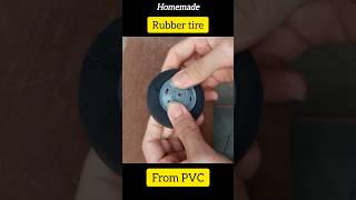 Homemade Rubber tire from PVC  diy inventions diyideas dcmotor diyideas scienceproject [upl. by Mancino]