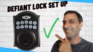 Defiant Keypad Lock Set Up How to Set Up a KeyPad lock Defiant KeyPad Codes Set Up [upl. by Zilvia]