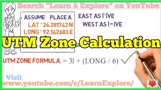 UTM Zone Calculation Formula  31Longitude6 [upl. by Emelun]