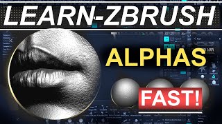 ZBrush  Alphas Explained In 2 MINUTES [upl. by Dorman]