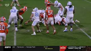 Clemson run defense vs UNC offense [upl. by Island]