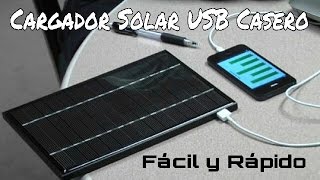 CÓMO HACER UN CARGADOR SOLAR USB FÁCIL Y RÁPIDO [upl. by Mendes]