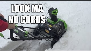 Greenworks Cordless 40V Electric Snow Blower [upl. by Akeryt]