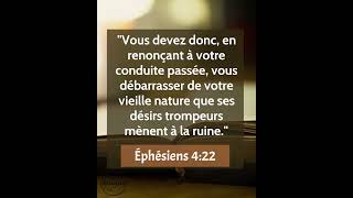 Verset Du Jour  Éphésiens 422  Se dépouiller du vieil homme pour une vie nouvelle en Christ [upl. by Ellennod675]