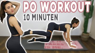 KNACKIGER PO mit diesem Workout  10 Min Homeworkout mit Theraband [upl. by Annawat178]