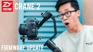 Zhiyun Crane 2 Firmware Update 176 HUGE UPDATE 2019 [upl. by Axela]