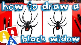 How To Draw A Black Widow Spider [upl. by Waynant]