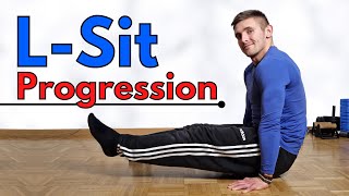 From ZERO to LSIT in 8 Steps  LSit Exercises and Progression At Home [upl. by Oigroig]