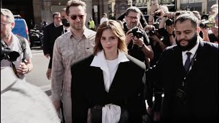 Emma Watson and Derek Blasberg at the Schiaparelli Fashion Show in Paris [upl. by Rehpotsirhk938]