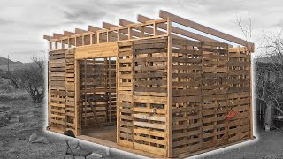 DIY Pallet Project Shed Build part 1 [upl. by Deery]