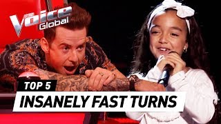 QUICKEST COACH TURNS in The Voice Kids [upl. by Nahtanhoj]