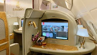 Emirates A380 First Class Seat Tour [upl. by Naicad]