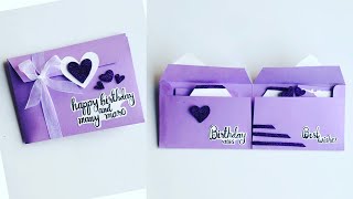 DIY  Beautiful handmade birthday greeting card  DIY Birthday pop up card  Birthday card idea [upl. by Airaet]