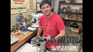 How to fix a KitchenAid Professional 5 Plus amp Pro 600 ReGrease and Gear Replacement Guide Pt 12 [upl. by Norm413]