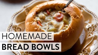 Homemade Bread Bowls  Sallys Baking Recipes [upl. by Akienom605]