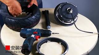 How to Replace a Tyre on 10inch Wheel Electric Scooter [upl. by Nipahc]