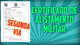 SEGUNDA VIA DO CERTIFICADO DE ALISTAMENTO [upl. by Noach]