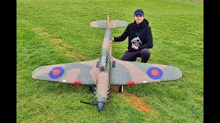 BLACK HORSE HAWKER HURRICANE 87quot22 mtr 50cc RC ARTF EP  RILEY HOWE  1  2021 [upl. by Aciram]