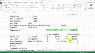 SALARIO DIARIO INTEGRADO CON PRESTACIONES SUPERIORES A LA LEY [upl. by Therese]