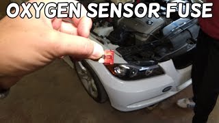 OXYGEN SENSOR HEATER FUSE LOCATION REPLACEMENT BMW E90 E91 E92 E93 [upl. by Leina]