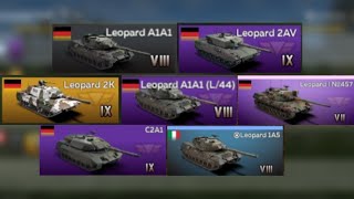 Every Leopard Tank in War Thunder Mobile [upl. by Joana]