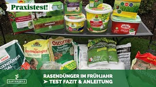 Rasendüngen im Frühjahr  3 Favoriten aus 20 Rasendüngern  Anleitung [upl. by Wills]