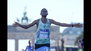 Milkesa Mengesha amp Tigist Ketema of Ethiopia win 50th edition of Berlin Marathon races [upl. by Wiggins]