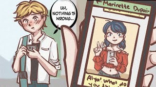 MARINETTE ACCIDENTALLY SENDS PIC Miraculous Ladybug Comic Dub Animations [upl. by Ehrman]