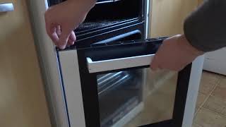 Cooker lower oven door removal and refitting  outward side opening [upl. by Junji]