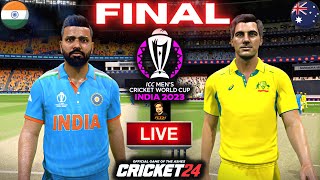 ICC Cricket World Cup 2023  India vs Australia FINAL Match  Cricket 24 Live  RtxVivek [upl. by Ettevram]