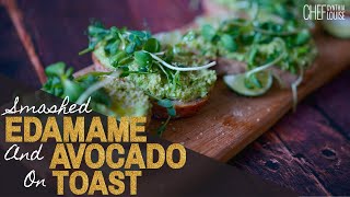 Healthy and Easy Smashed Edamame And Avocado On Toast Recipe [upl. by Esenwahs]