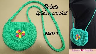 Bolsita tejida a crochet parte 1 crochet tejido fácil moda [upl. by Euqram66]