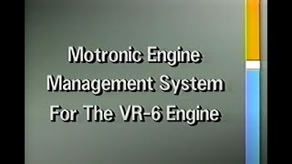 Volkswagen US  Tech Talk 245  Motronic Engine Management System for the VR6 Engine 1991 [upl. by Yorel737]