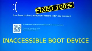 Inaccessible Boot Device Windows 10 After BIOS Update Reset or SSD Clone [upl. by Yddur477]