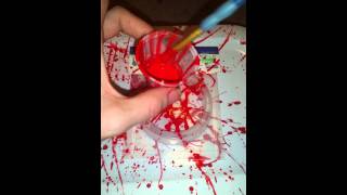 Resin blood splatter tutorial [upl. by Netsirk]