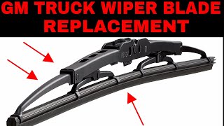 How To Replace Wiper Blades 19992007 GMC And Chevy Trucks [upl. by Adnuhser]