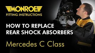 How to replace Rear Shock Absorbers  Mercedes CClass [upl. by Nongim]