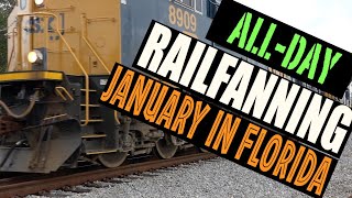 AllDay Railfanning January In Florida [upl. by Ideih]