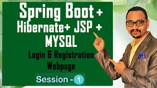 Spring Boot Project Session1 LoginRegistration using Hibernate MySql JSP Springboot STS [upl. by Anerom]