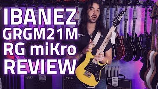 Ibanez GRGM21M RG miKro Yellow [upl. by Airdnoed634]